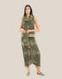 Reversible sleeveless tank top with round neck