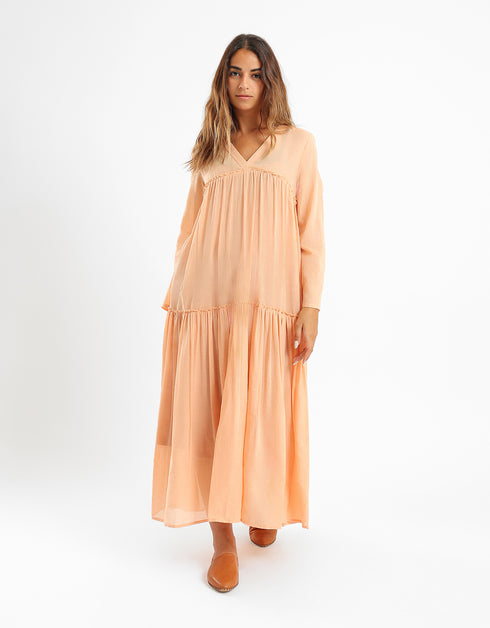 Long dress with V Neckline