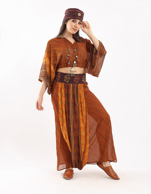 Embroidered band cotton belt