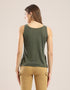 Sleeveless tank top with round neckline