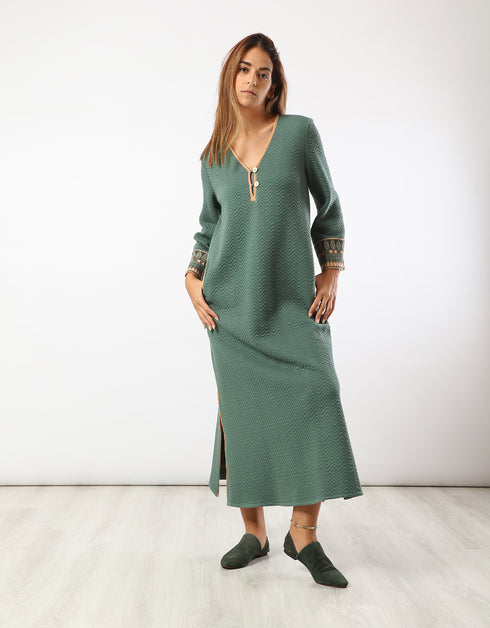 فستان متعرج مبطن