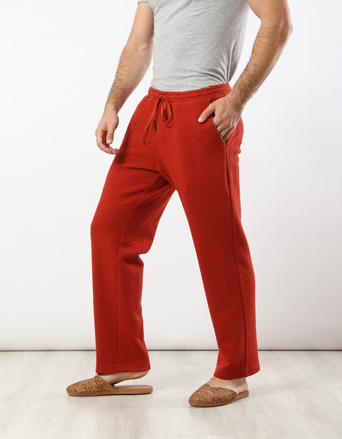 Drawstring quilted pants with pockets