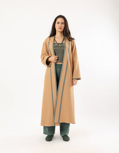 Quilted long coat