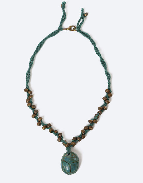 Lotus pendant stone necklace