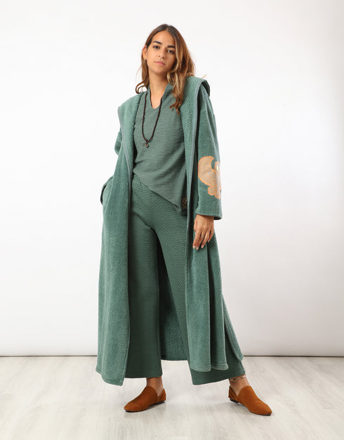 Drawstring quilted pants