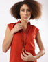 Carved scarab stone necklace