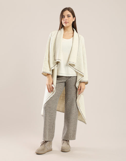 Straight leg pants in ribbed tricot