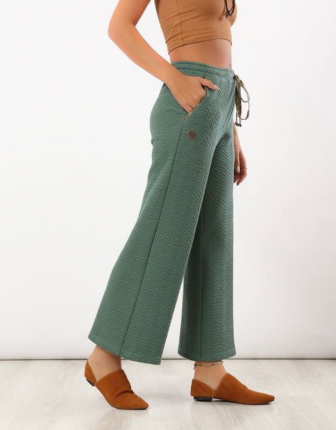 Drawstring quilted pants