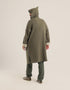 Quilted short coat with hoodie