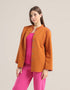 Shirt Jacket with round hem with slits