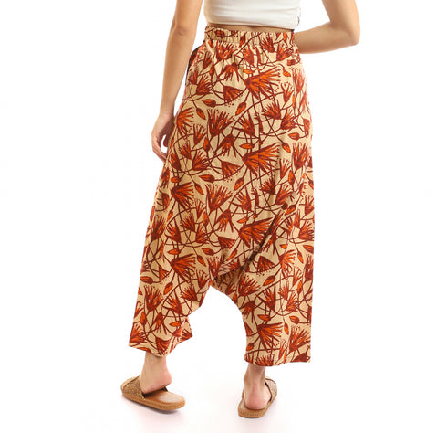 Cotton printed harem pants