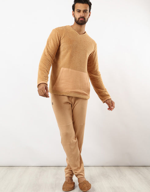 Long sleeve fur sweater