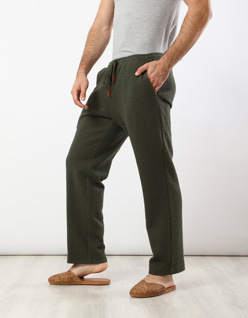 Drawstring quilted pants with pockets