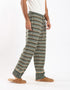 Jacquard straight leg pants with drawstring