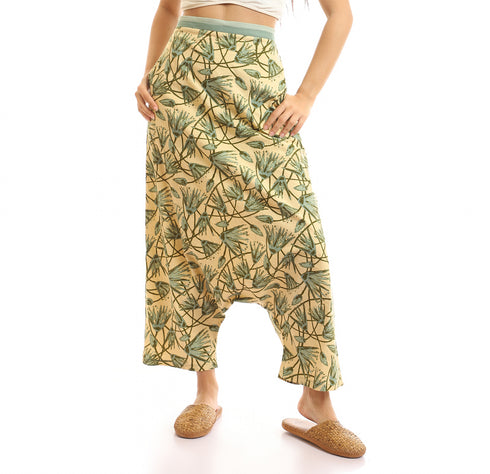 Cotton printed harem pants