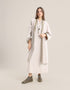 Sleeveless long dress in blended wool