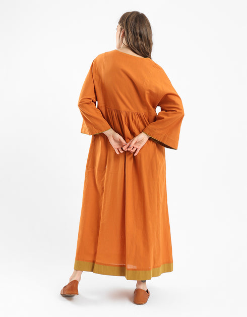 Embroidery cotton long dress