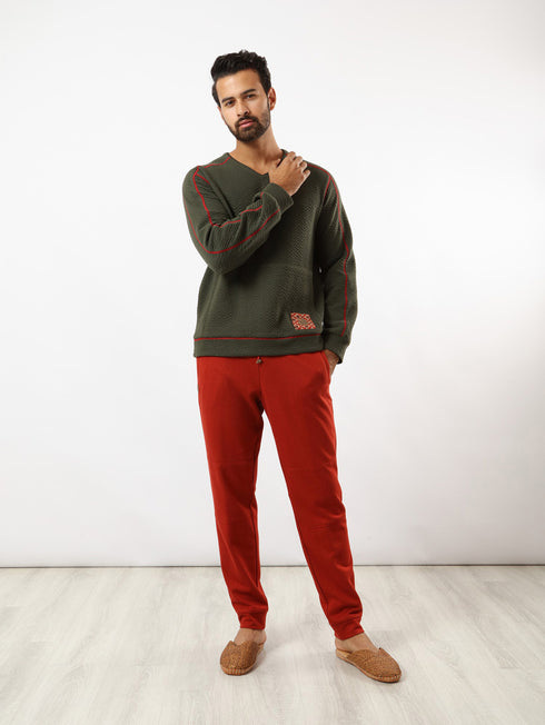 Quilted sweatshirt