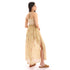 Printed gauze long dress with open back