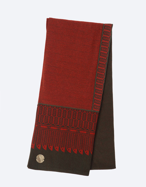 Patterned jacquard printed shawl