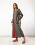 Wool blended coat with embroidery