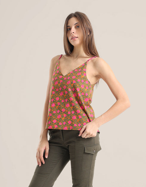 Tank Top with adjustable thin straps