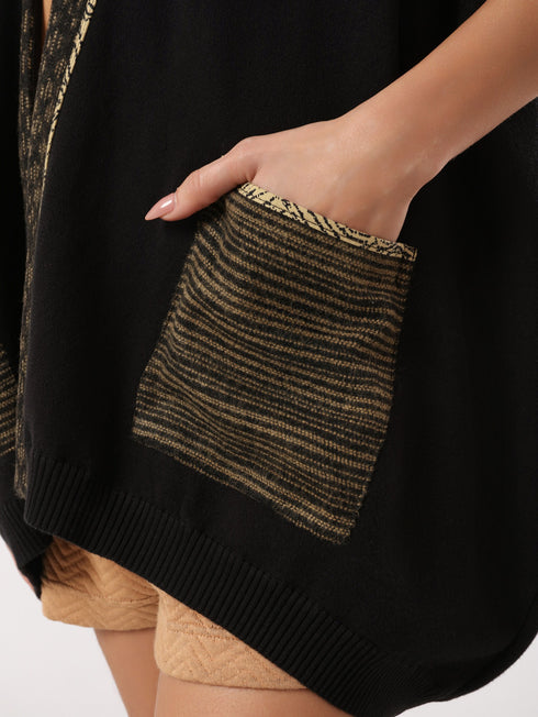 Knitted jacquard jacket