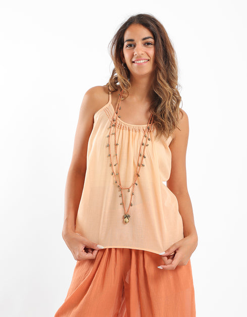 Tank top with adjustable straps