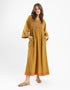 Embroidery cotton long dress