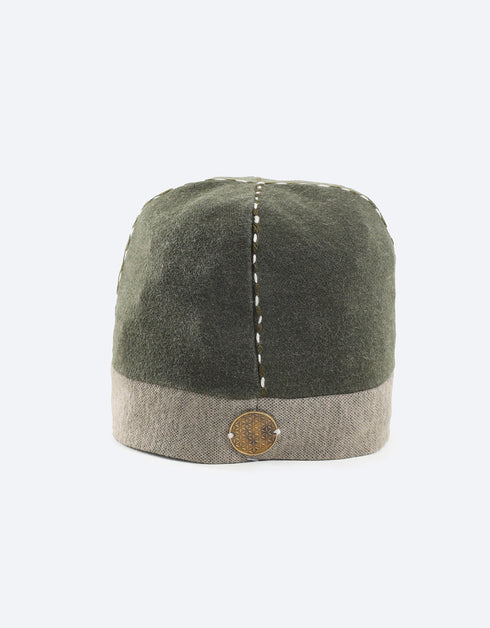 Reversible hat with hand embroidery