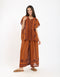 Oversized shirt in printed cotton gauze