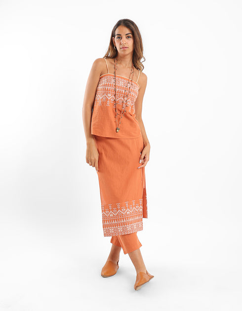 Harem pants with attached apron