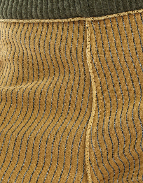 Reversible quilted pants with straight legs