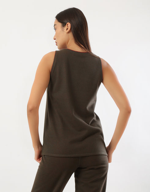 Reversible jacquard tank top