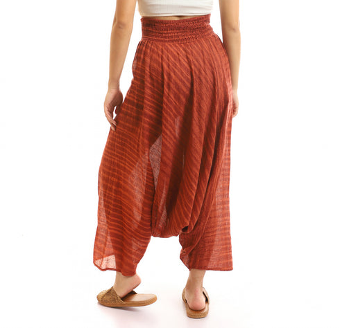 Printed cotton gauze pants