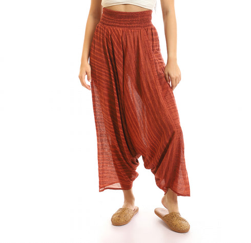 Printed cotton gauze pants