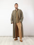 Long printed quilted coat