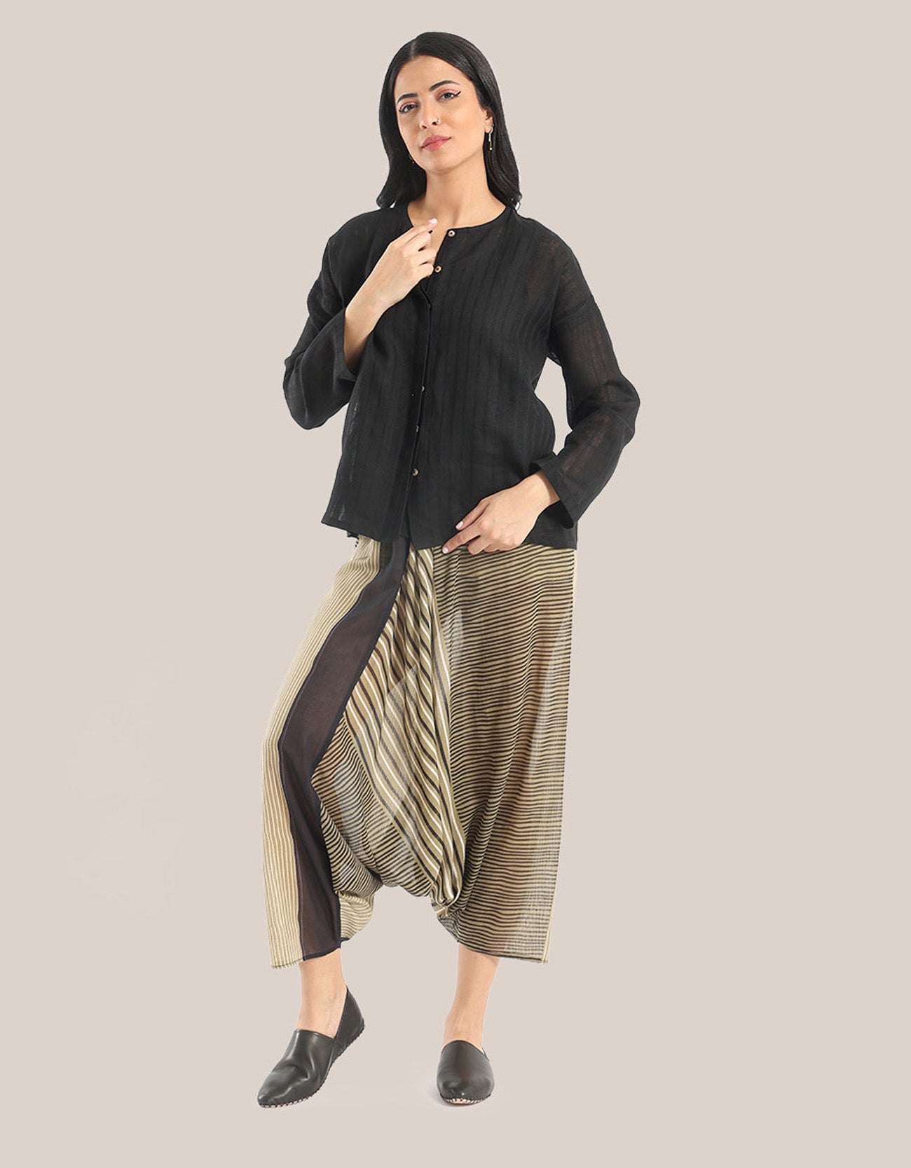 Harem pants with elastic waistband – Mix And Match